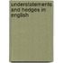 Understatements and hedges in english