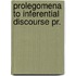 Prolegomena to inferential discourse pr.