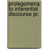 Prolegomena to inferential discourse pr. door Velde