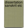 Dissertation sanskrit etc door Paulinus Bartholomaeo