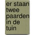 Er staan twee paarden in de tuin