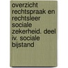 Overzicht rechtspraak en rechtsleer sociale zekerheid. Deel IV. Sociale bijstand door A. Van Looveren