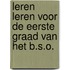 Leren leren voor de eerste graad van het B.S.O.