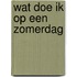 Wat doe ik op een zomerdag