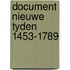 Document nieuwe tyden 1453-1789