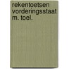 Rekentoetsen vorderingsstaat m. toel. door Carel Peeters