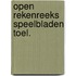 Open rekenreeks speelbladen toel.