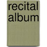 Recital album door J. MacCutcheon