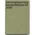 Vervangingsvraag beroepsklasse tot 2000