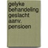 Gelyke behandeling geslacht aanv. pensioen