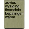 Advies wyziging financiele bepalingen wabm door Onbekend