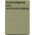 Doelmatigheid van rechtsvervolging