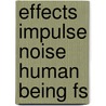 Effects impulse noise human being fs door Groeneveld