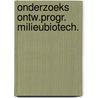 Onderzoeks ontw.progr. milieubiotech. door Adrie J. Visscher