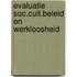 Evaluatie soc.cult.beleid en werkloosheid