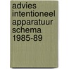 Advies intentioneel apparatuur schema 1985-89 door Onbekend