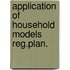 Application of household models reg.plan.