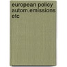 European policy autom.emissions etc by Rykeboer