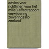 Advies voor richtlijnen voor het milieu-effectrapport verwijdering zuiveringsslib Zeeland door Onbekend