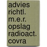 Advies richtl. m.e.r. opslag radioact. covra door Onbekend