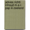 Advies richtl. inhoud m.e.r. pap iii-zeeland door Onbekend
