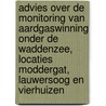 Advies over de Monitoring van aardgaswinning onder de Waddenzee, locaties Moddergat, Lauwersoog en Vierhuizen door Commissie voor de Milieueffectrapportage