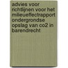 Advies voor richtlijnen voor het milieueffectrapport Ondergrondse Opslag van CO2 in Barendrecht by Commissie m.e.r.