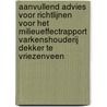 Aanvullend advies voor richtlijnen voor het milieueffectrapport Varkenshouderij Dekker te Vriezenveen door Commissie voor de m.e.r.