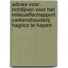 Advies voor richtlijnen voor het milieueffectrapport Varkenshouderij Hagrico te Hapert by M.E.R.