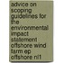 Advice on Scoping Guidelines for the Environmental Impact Statement Offshore Wind Farm EP Offshore NL1