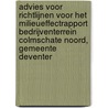 Advies voor richtlijnen voor het milieueffectrapport Bedrijventerrein Colmschate Noord, Gemeente Deventer door Onbekend