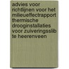 Advies voor richtlijnen voor het milieueffectrapport Thermische drooginstallaties voor zuiveringsslib te Heerenveen door Onbekend
