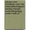 Advies voor richtlijnen voor het milieueffectrapport aanleg nieuwe verbindingsweg Roden/ Leek A7 door Onbekend