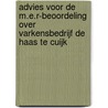 Advies voor de m.e.r-beoordeling over varkensbedrijf De Haas te Cuijk by Commissie m.e.r.