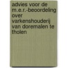 Advies voor de m.e.r.-beoordeling over Varkenshouderij Van Doremalen te Tholen by Commissie m.e.r.