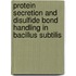 Protein secretion and disulfide bond handling in Bacillus subtilis
