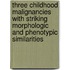 Three childhood malignancies with striking morphologic and phenotypic similarities