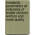 Metabolic parameters at indicators of broiler chicken welfare and meat quality