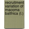 Recruitment variation of Macoma balthica (L.) door O.G. Bos