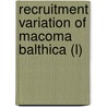 Recruitment variation of Macoma balthica (L) door O.G. Bos
