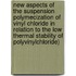 New aspects of the suspension polymecization of vinyl chloride in relation to the low thermal stability of polyvinylchloride)