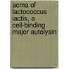 AcmA of lactococcus iactis, a cell-binding major autolysin door G. Buist