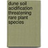 Dune soil acidification threatening rare plant species
