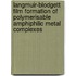 Langmuir-blodgett film formation of polymerisable amphiphilic metal complexes