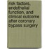 Risk factors, endothelial function, and clinical outcome after coronary bypass surgery