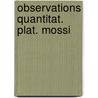 Observations quantitat. plat. mossi door Schweigman