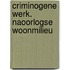 Criminogene werk. naoorlogse woonmilieu