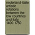 Nederland-Italie Artistic relations between the Low Countries and Italy, 1400-1750