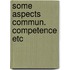 Some aspects commun. competence etc