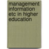 Management information etc in higher education door Onbekend